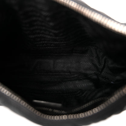 Prada Re-Nylon Triangle Padded Patchwork Shoulder Bag Black 5 of 10