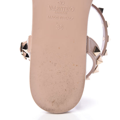 Valentino Garavani PVC Jelly Rockstud Caged Sandals 36 Poudre 9 of 15