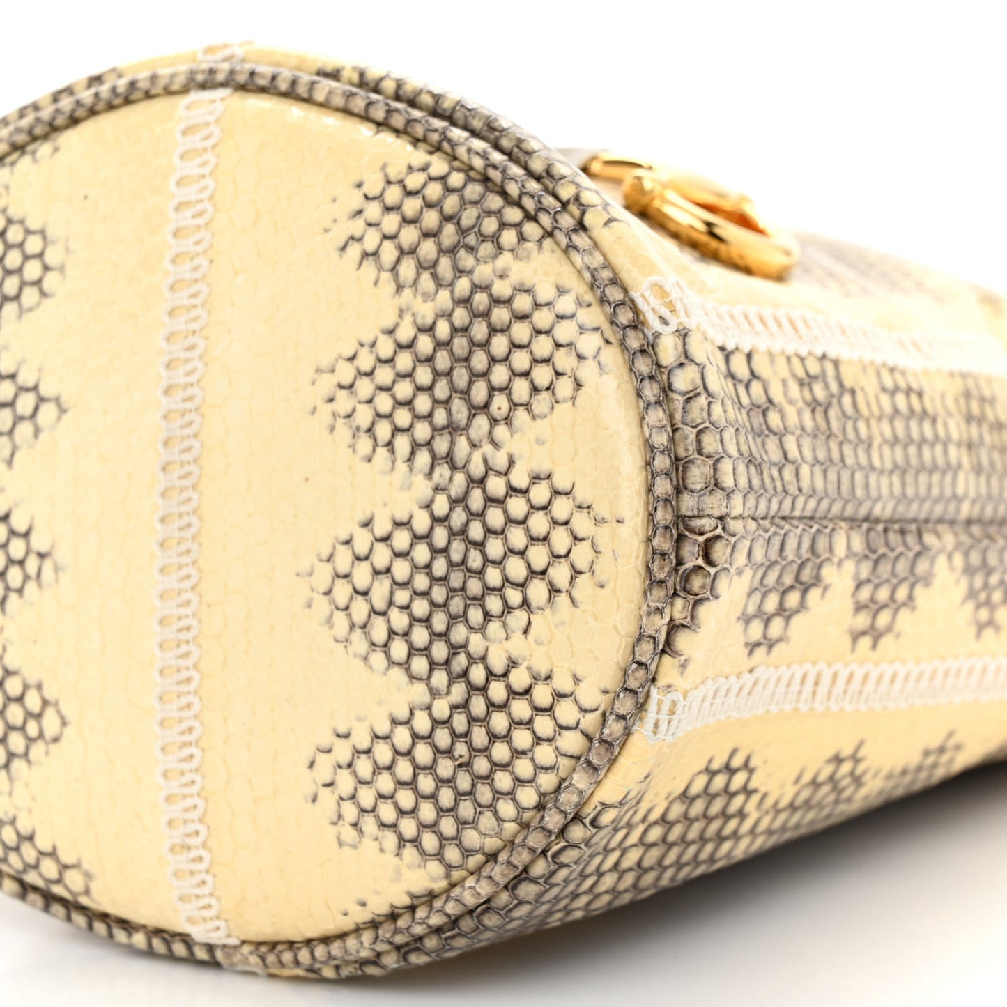 Snakeskin Mini Zumi Bucket Bag Grey