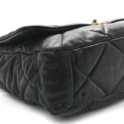 Chanel Lambskin Quilted Maxi Chanel 19 Flap Black 10 of 11