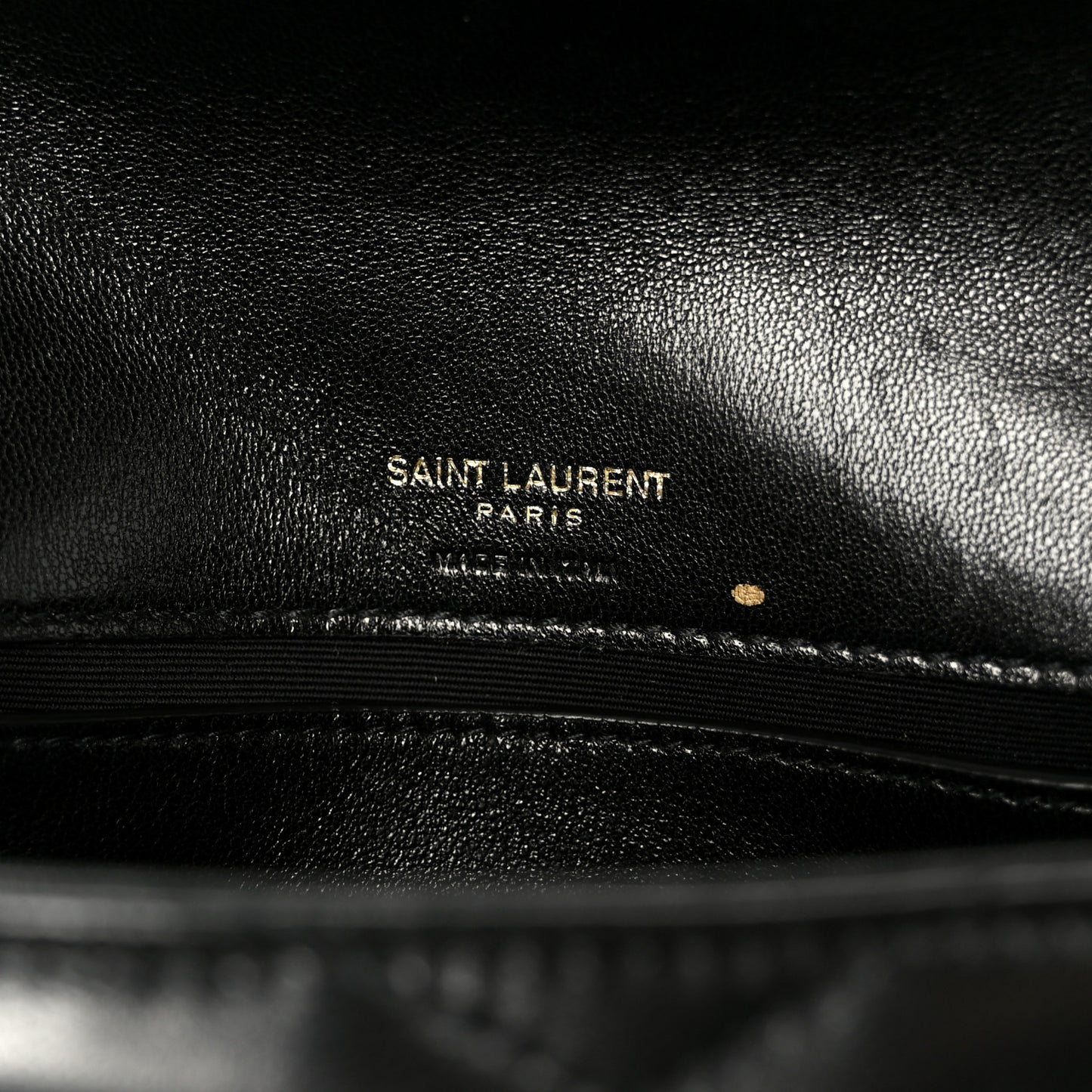 Lambskin Chevron Quilted Mini Loulou Black