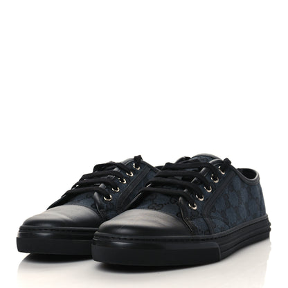 Gucci GG Monogram Calfskin Womens Low Top Sneakers 40.5 Piombo Black 3 of 9
