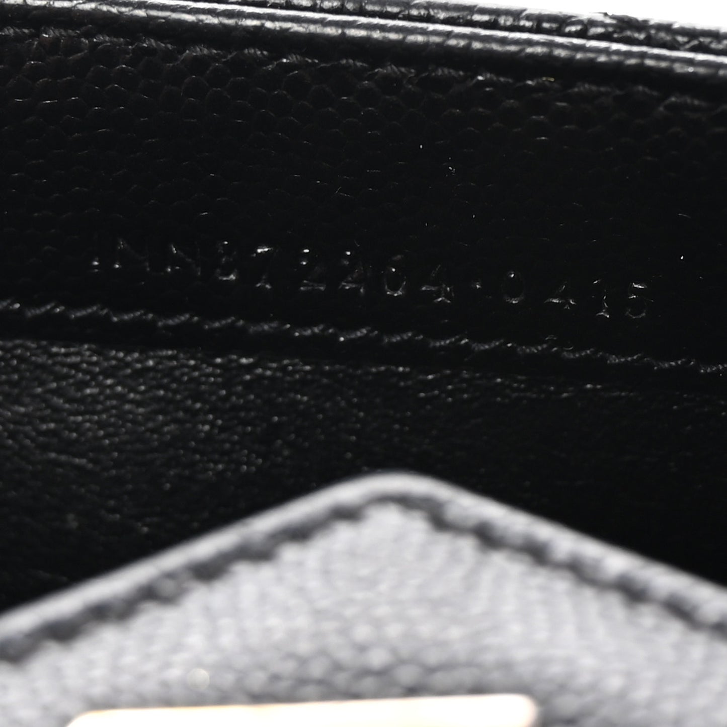 Grain De Poudre Matelasse Chevron Monogram Flap Wallet Black