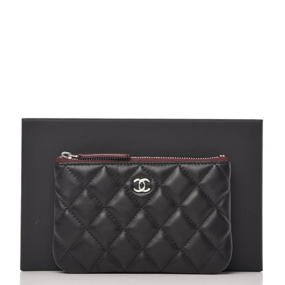 Chanel Lambskin Quilted Small Cosmetic Case Black 8 of 8