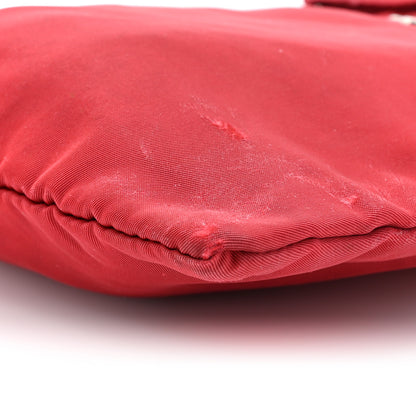 Prada Nylon Small Flat Messenger Bag Cherry 8 of 13