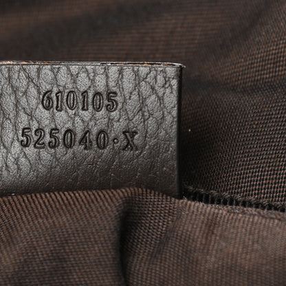 Gucci Monogram Dollar Calfskin Large Boston Duffle Bag Beige Ebony Testa di Moro Marrone Scuro 7 of 10