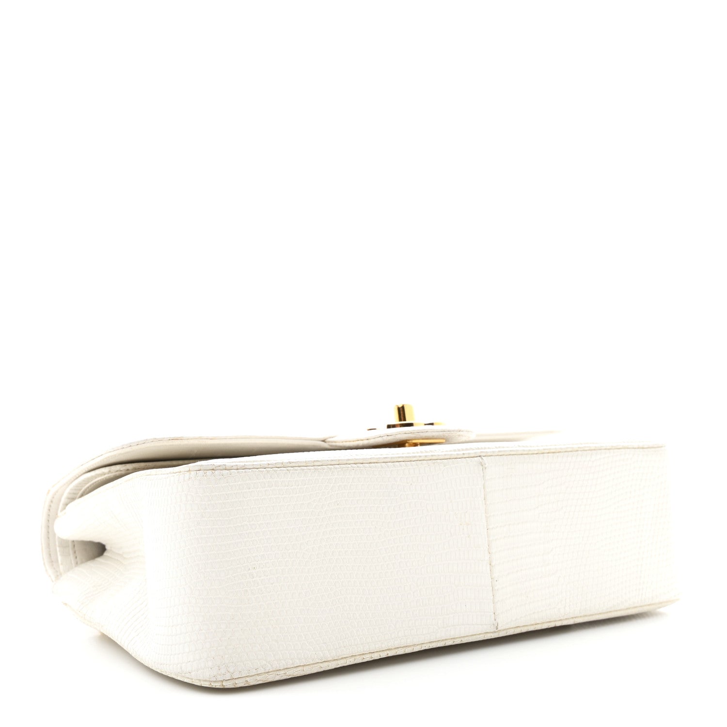 Chanel Lizard Small Double Flap White 1820211 – FASHIONPHILE
