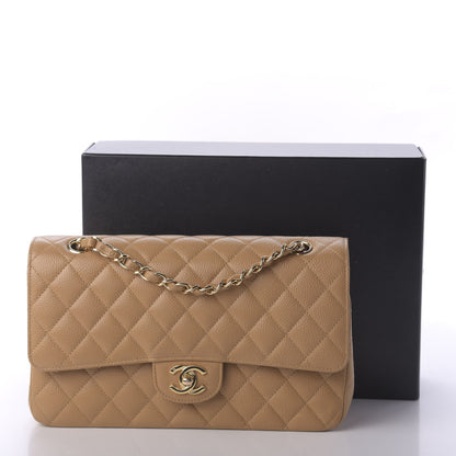Chanel Caviar Quilted Medium Double Flap Beige 11 of 11