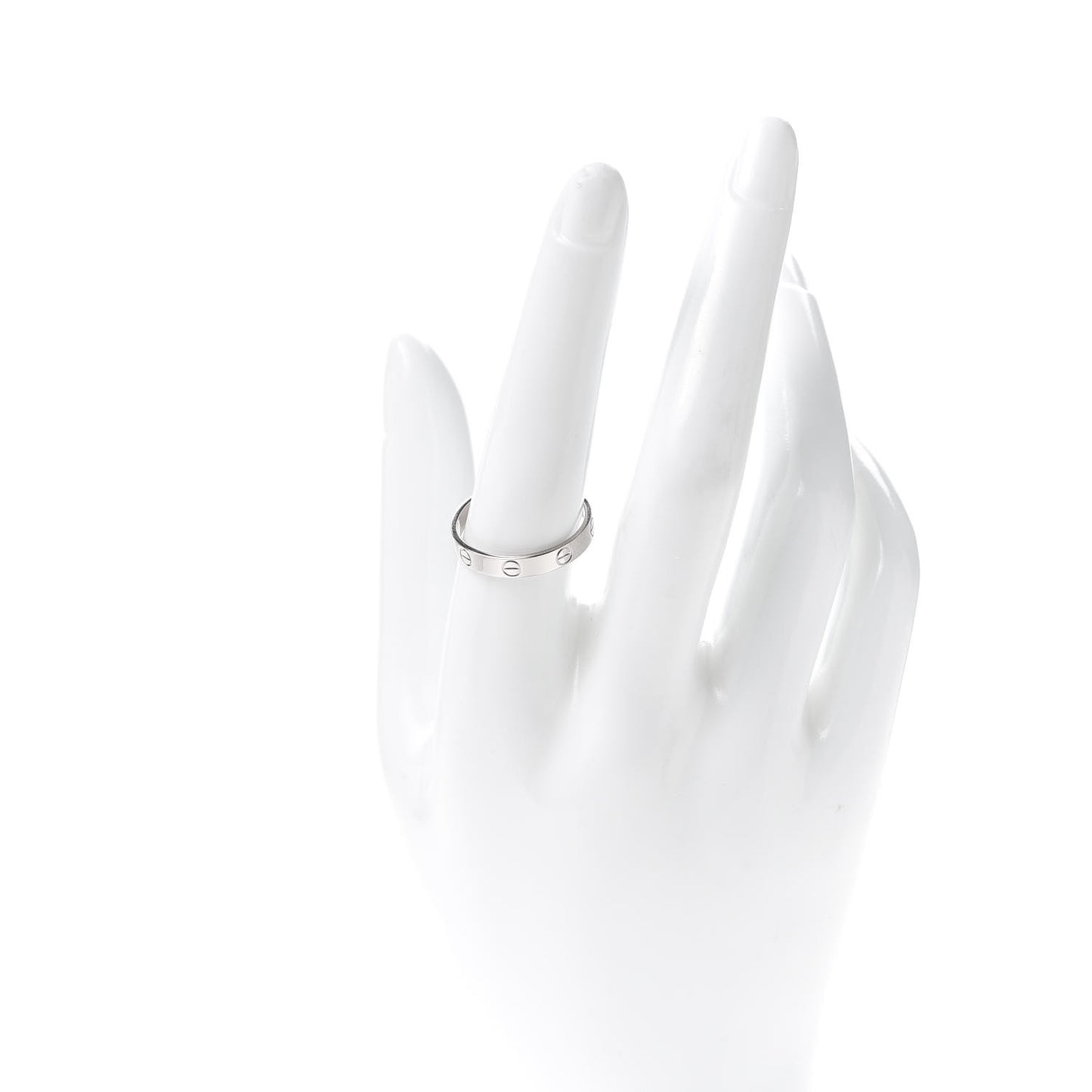 18K White Gold 3.5mm LOVE Wedding Band Ring 58 8.25