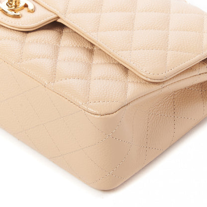 Chanel Caviar Quilted Medium Double Flap Beige 4 of 9
