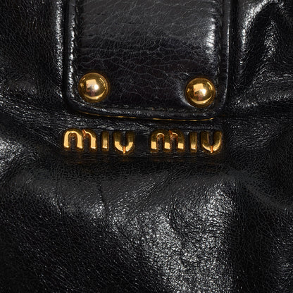 Miu Miu Vitello Lux Medium Bow Bag Nero Black 9 of 9
