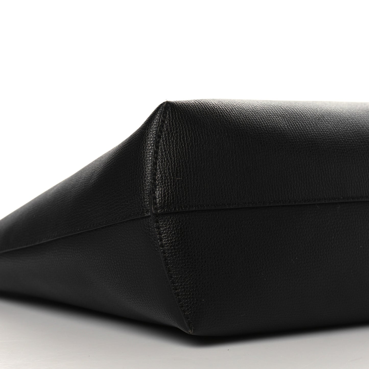 Vitello Vienna Enamel F is Fendi Shopping Tote Black Taupe