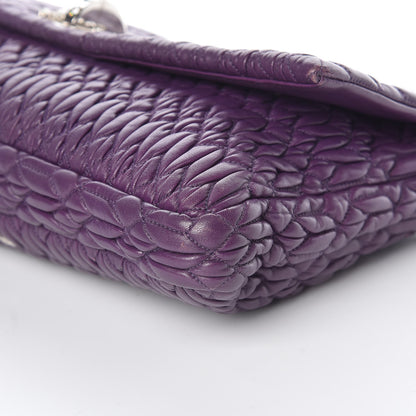 Miu Miu Nappa Matelasse Crystal Flap Clutch Viola 10 of 10