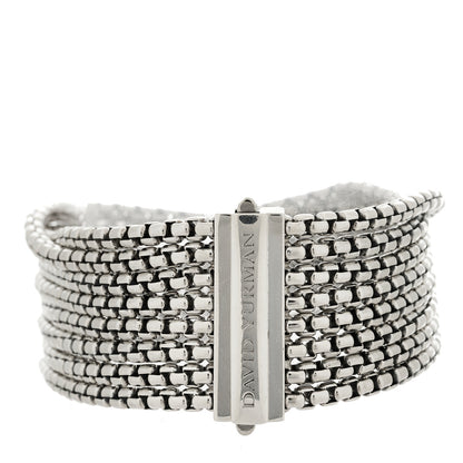 David Yurman Sterling Silver Eight-Row Box Chain Bracelet 2 of 3