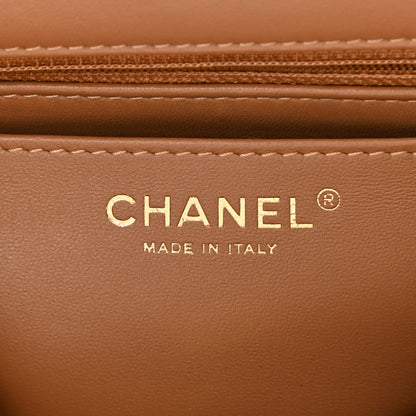 Chanel Lambskin Quilted Mini Rectangular Flap Brown 6 of 8