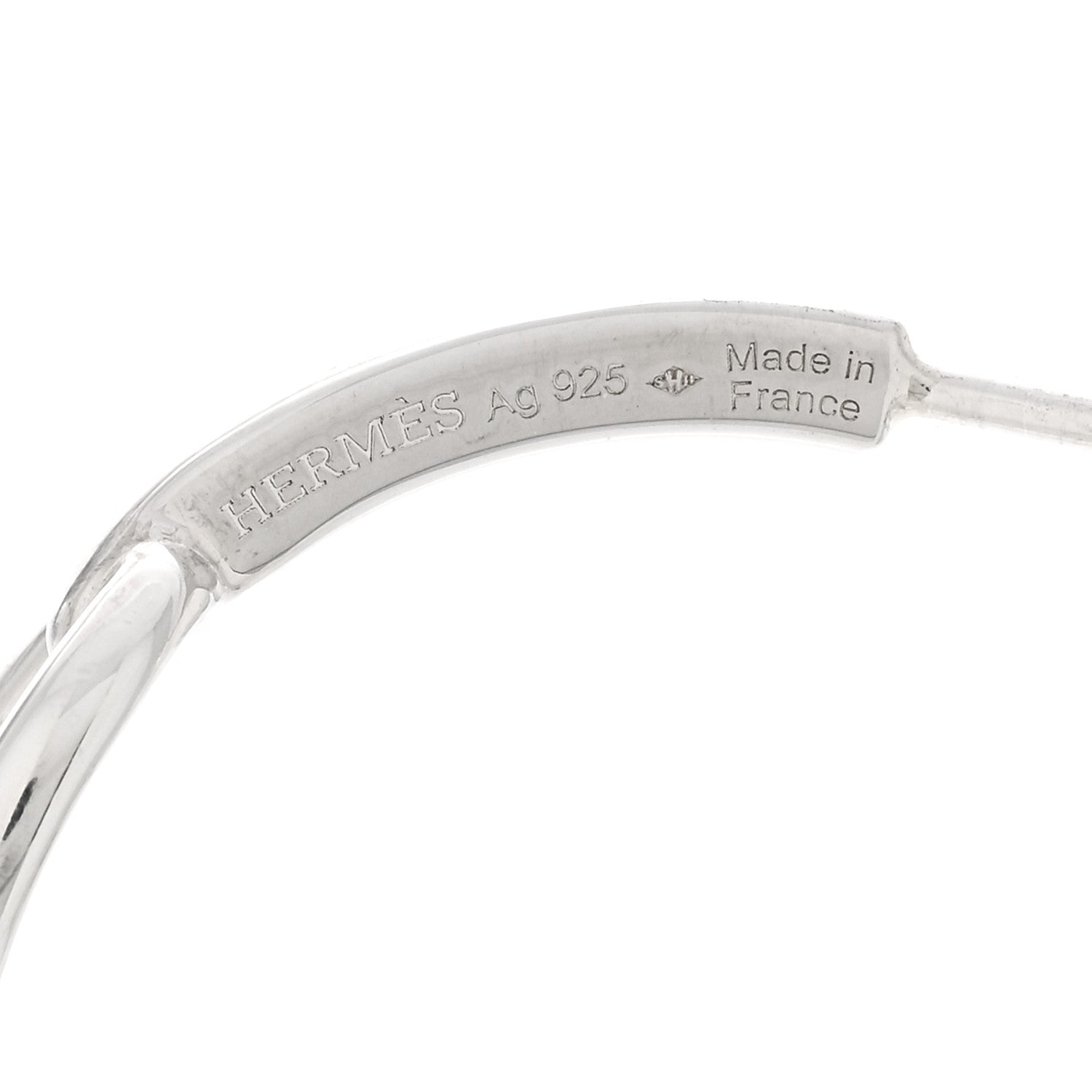Hermes Sterling Silver Chaine D'Ancre Enchaine Hoop Earrings 4 of 5