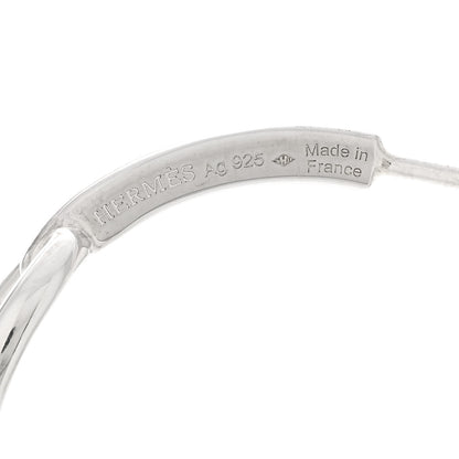Hermes Sterling Silver Chaine D'Ancre Enchaine Hoop Earrings 4 of 5