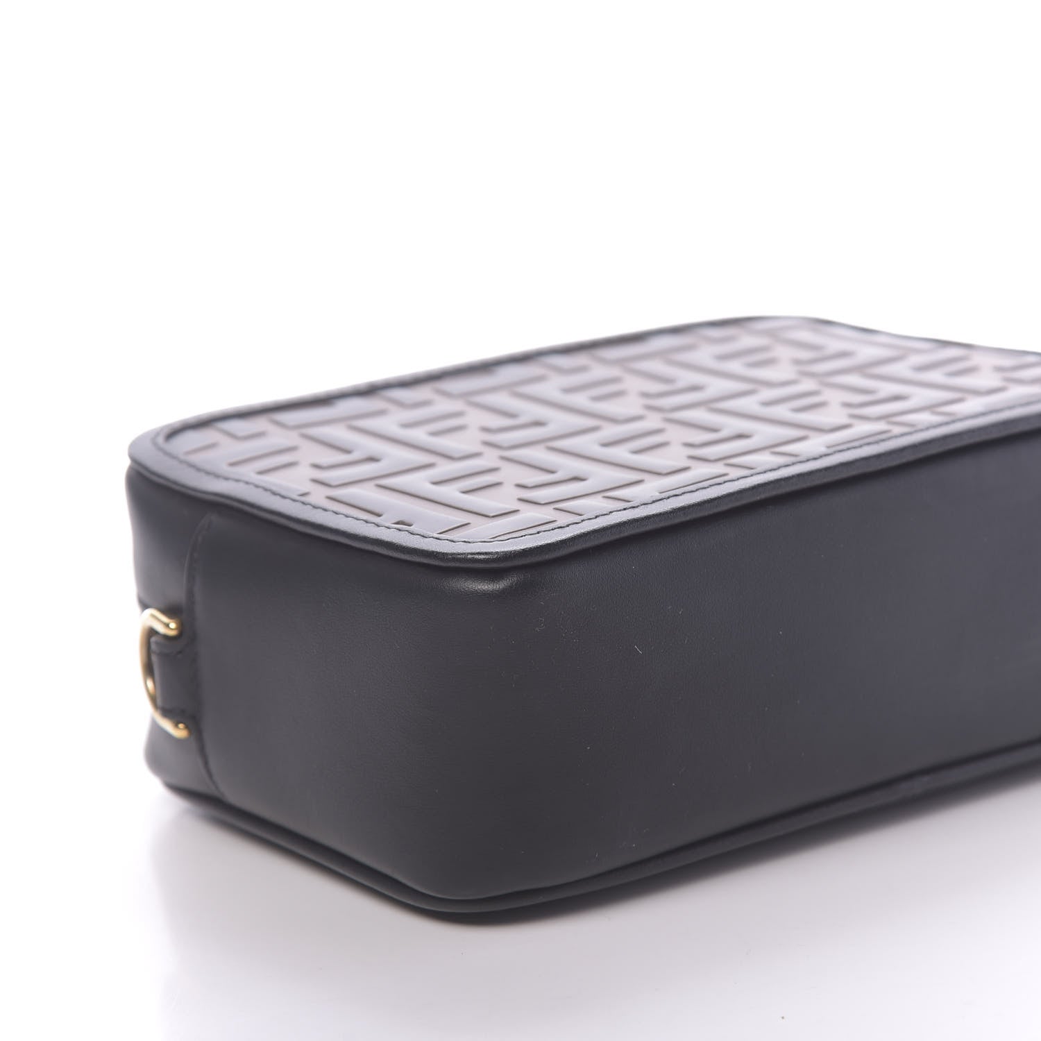 Fendi Vitello Century Bi-Color FF 1974 Embossed Mini Camera Case Maya Black 8 of 10