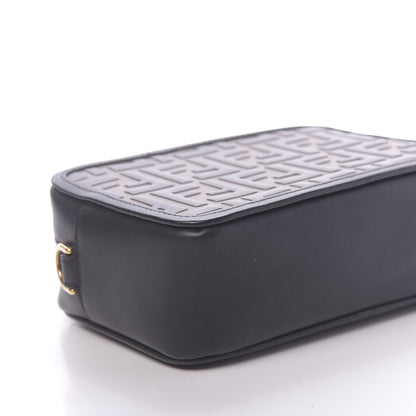 Fendi Vitello Century Bi-Color FF 1974 Embossed Mini Camera Case Maya Black 8 of 10