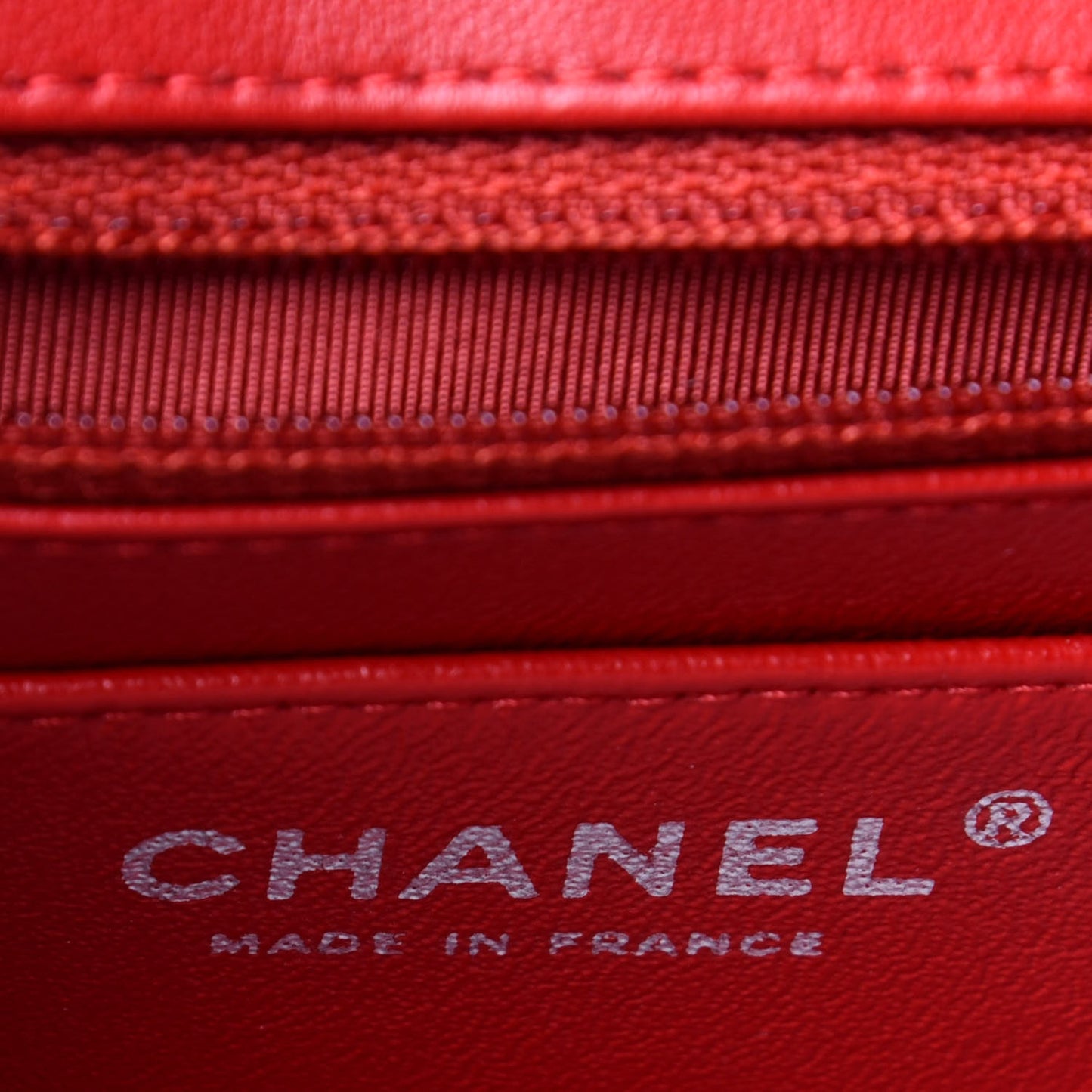 Lambskin Quilted Mini Square Flap Red