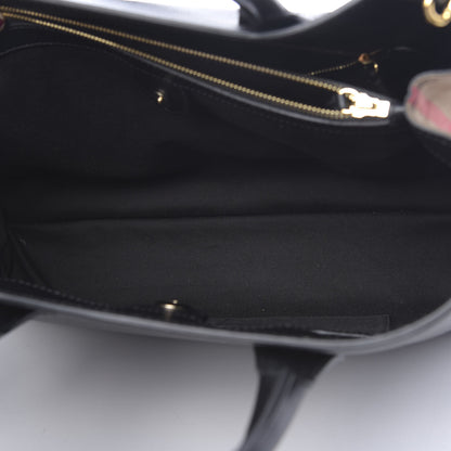 Burberry Grainy Calfskin House Check Large Banner Tote Black 5 of 12