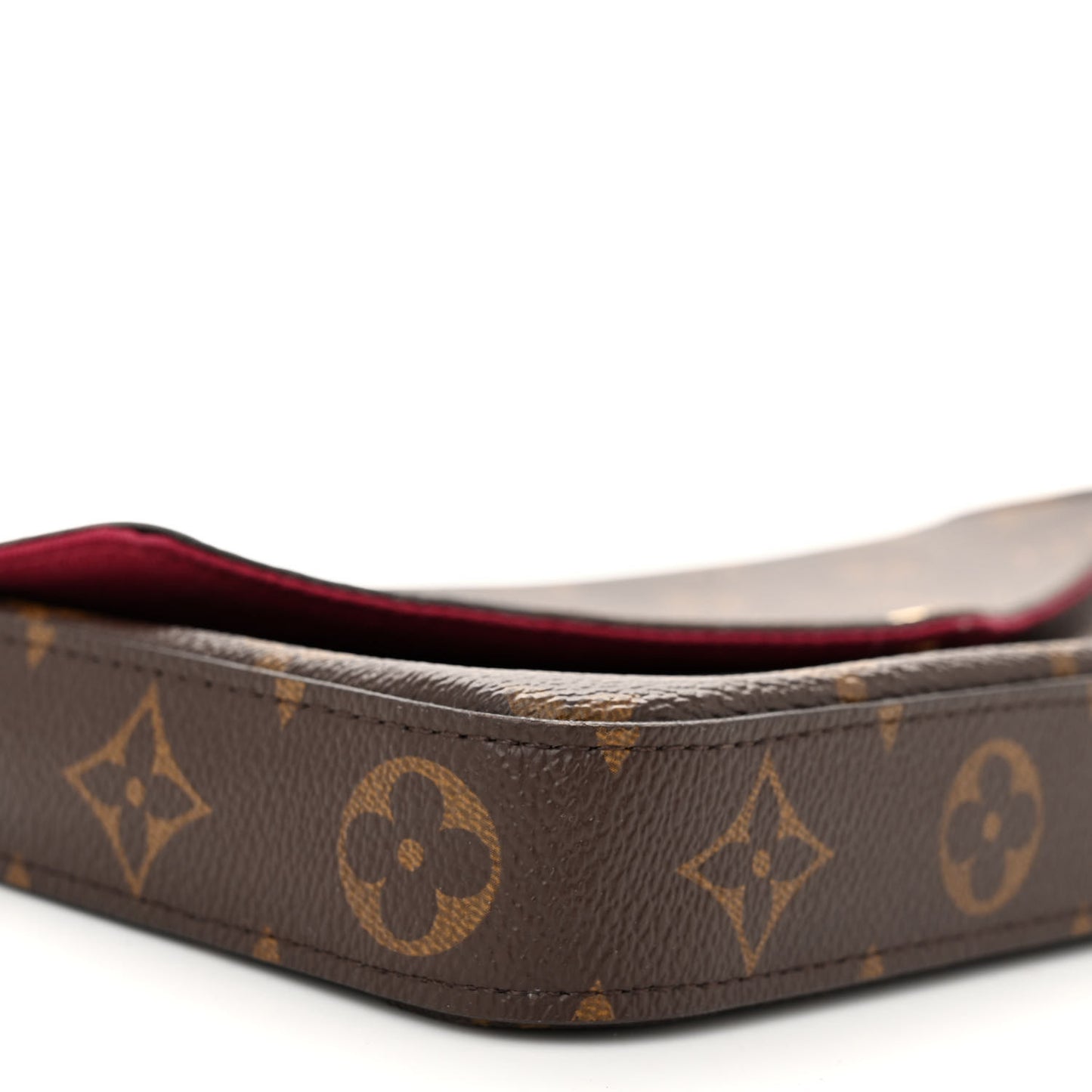 Monogram Pochette Felicie Chain Wallet Fuchsia