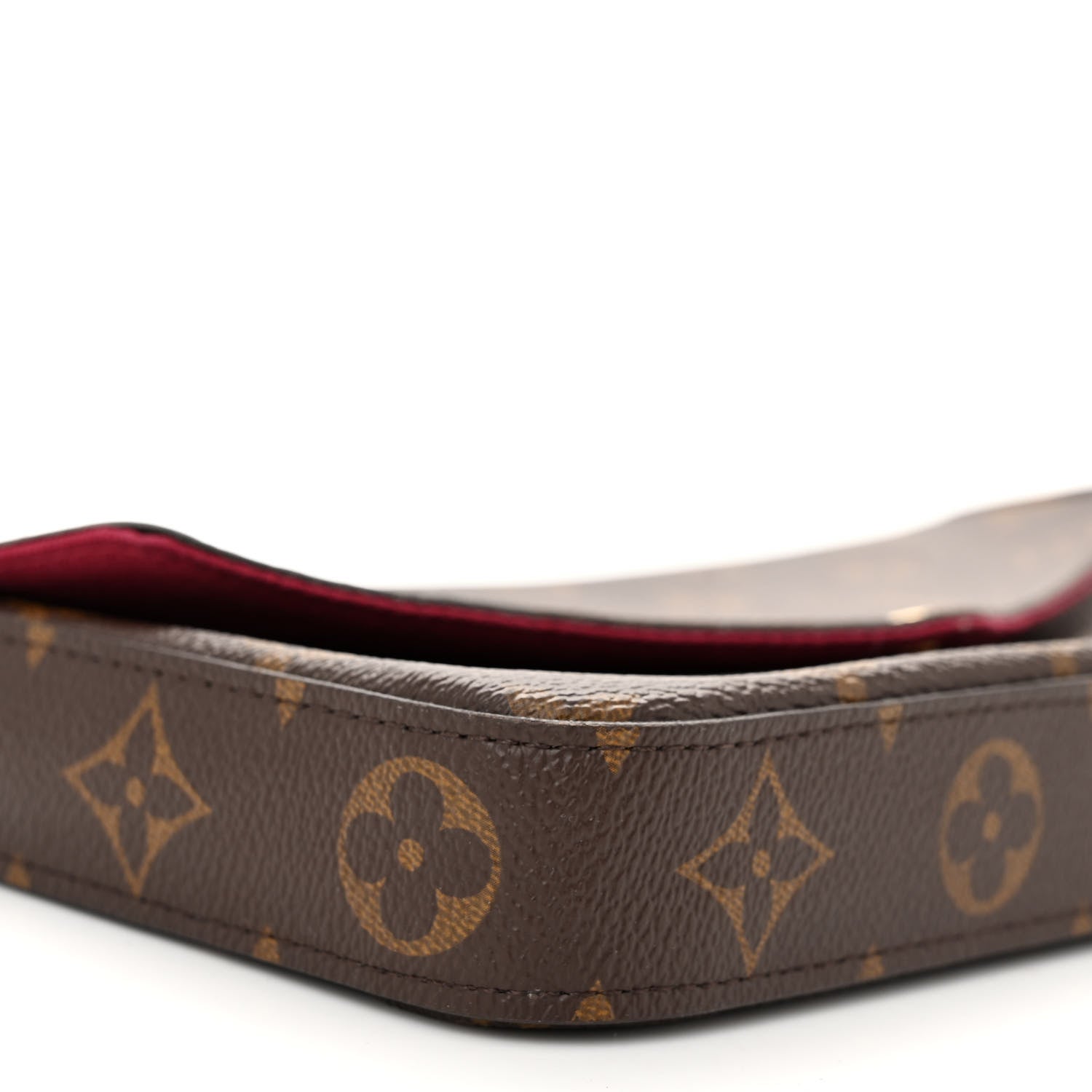 Louis Vuitton Monogram Pochette Felicie Chain Wallet Fuchsia 10 of 12
