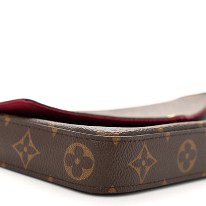 Louis Vuitton Monogram Pochette Felicie Chain Wallet Fuchsia 10 of 12