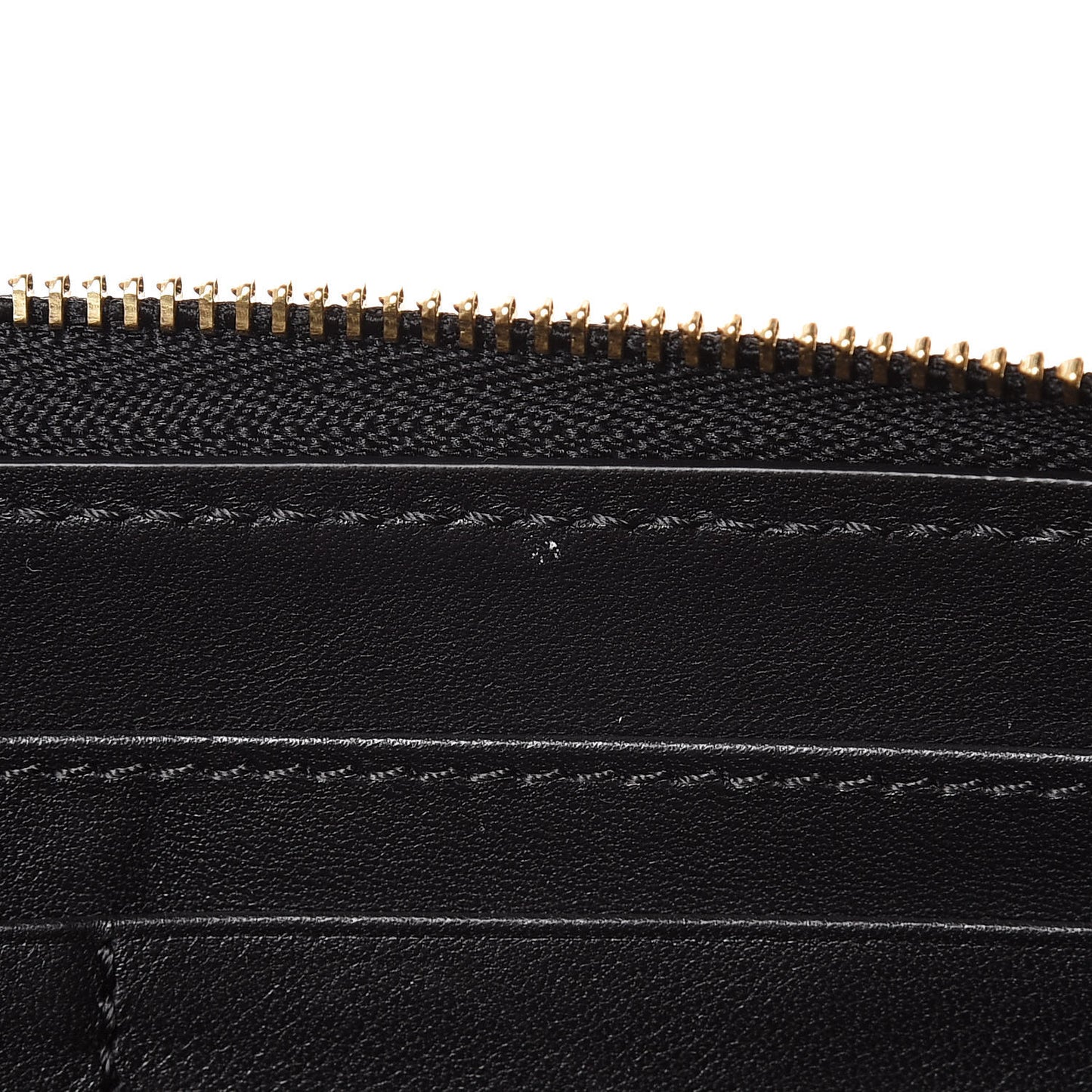 Calfskin House Check Elmore Zip Around Wallet Black
