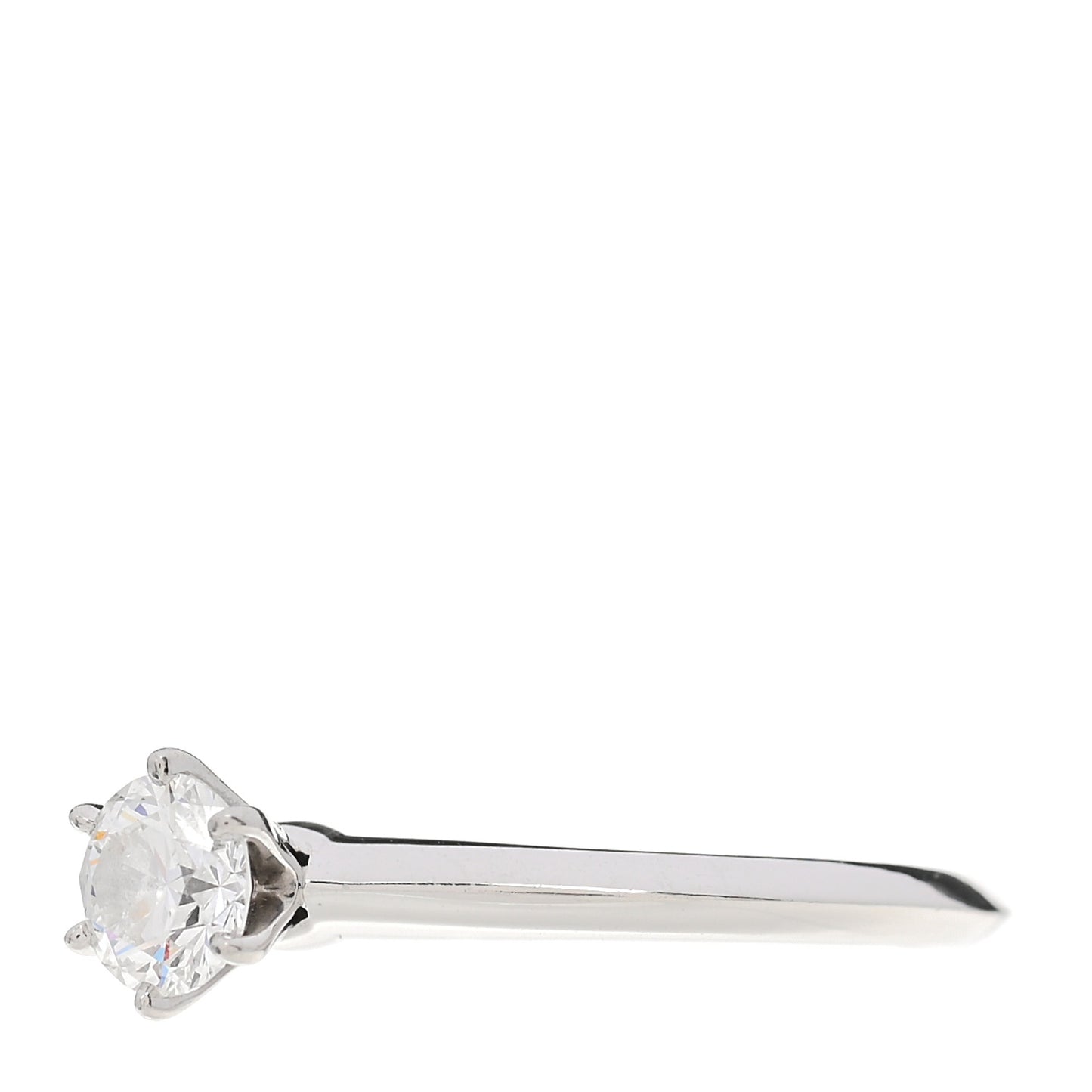 Platinum Diamond .56ct Solitaire Engagement Ring 53 6.5