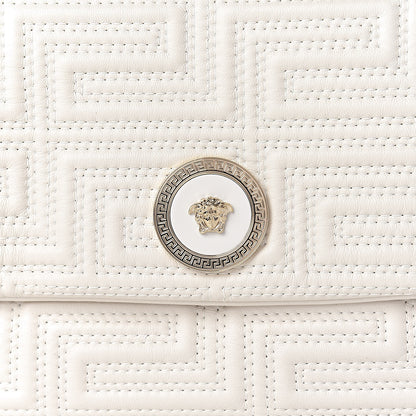 Versace Calfskin Icon Quilted Flap White 9 of 9