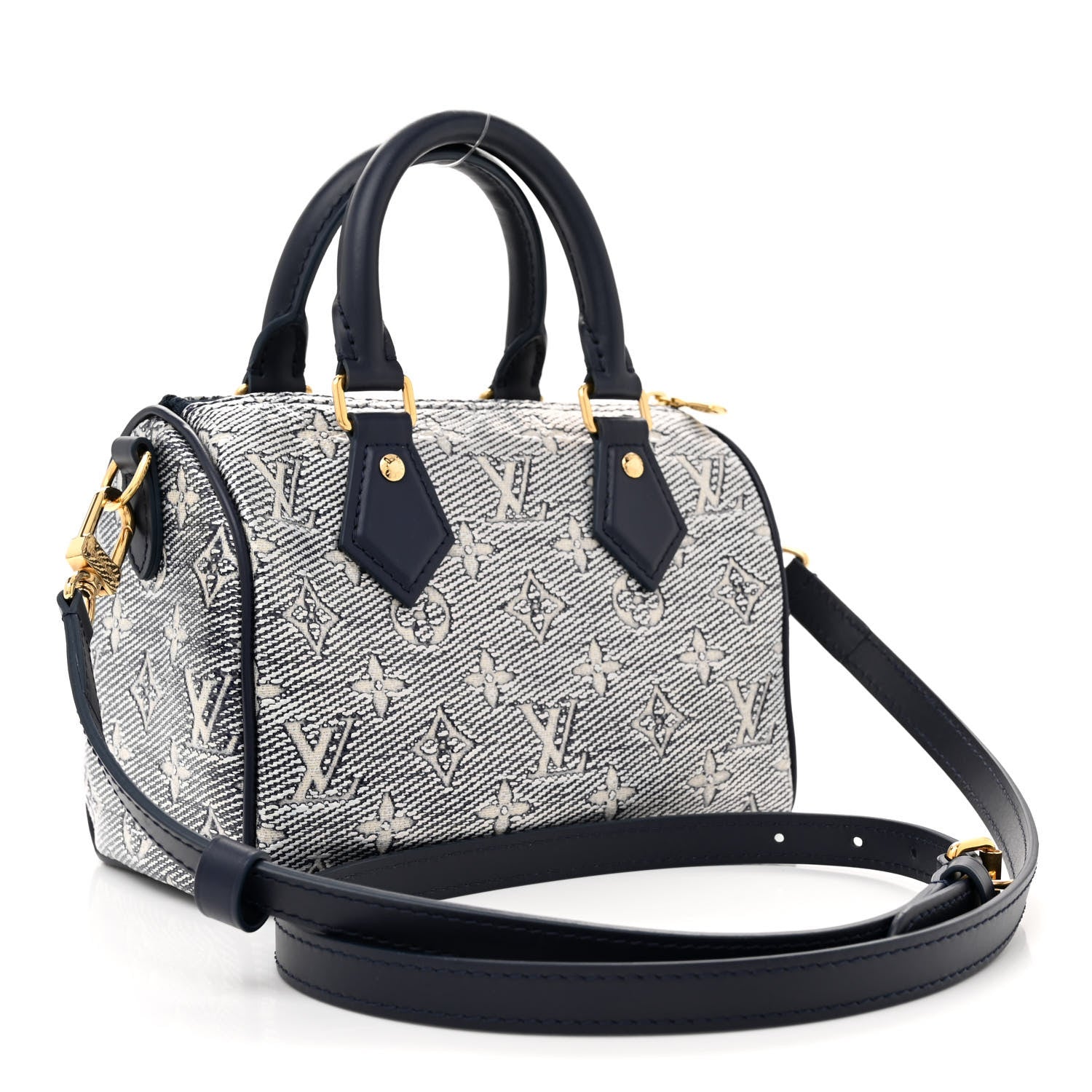 Louis Vuitton Monoglam Speedy Bandouliere 20 Blue 3 of 9