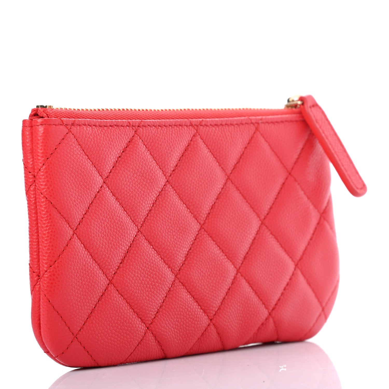 Chanel Caviar Quilted Small Cosmetic Case Red 3 of 7