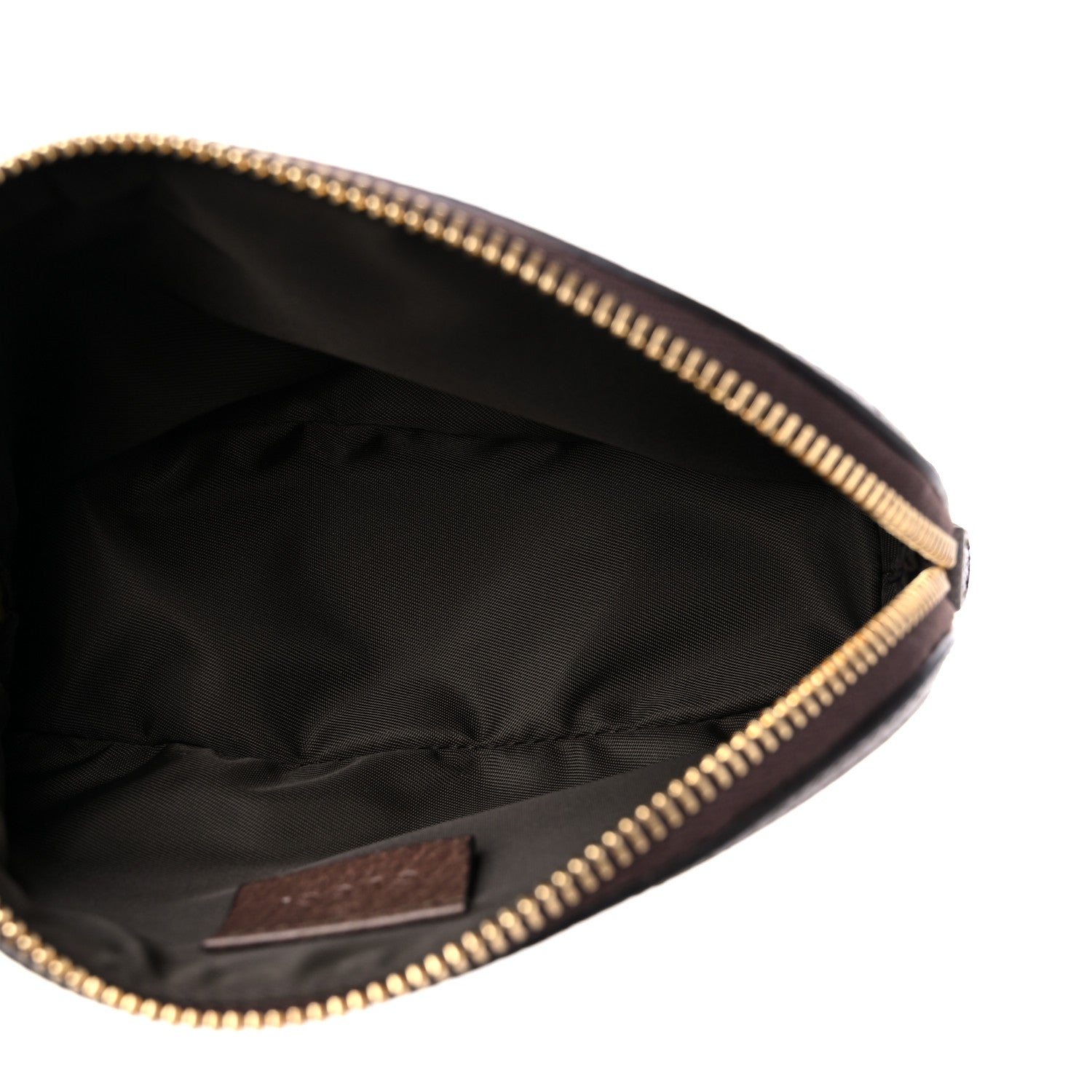 Gucci GG Supreme Monogram Textured Calfskin Web Medium Ophidia Cosmetic Case Beige Ebony New Acero 5 of 9