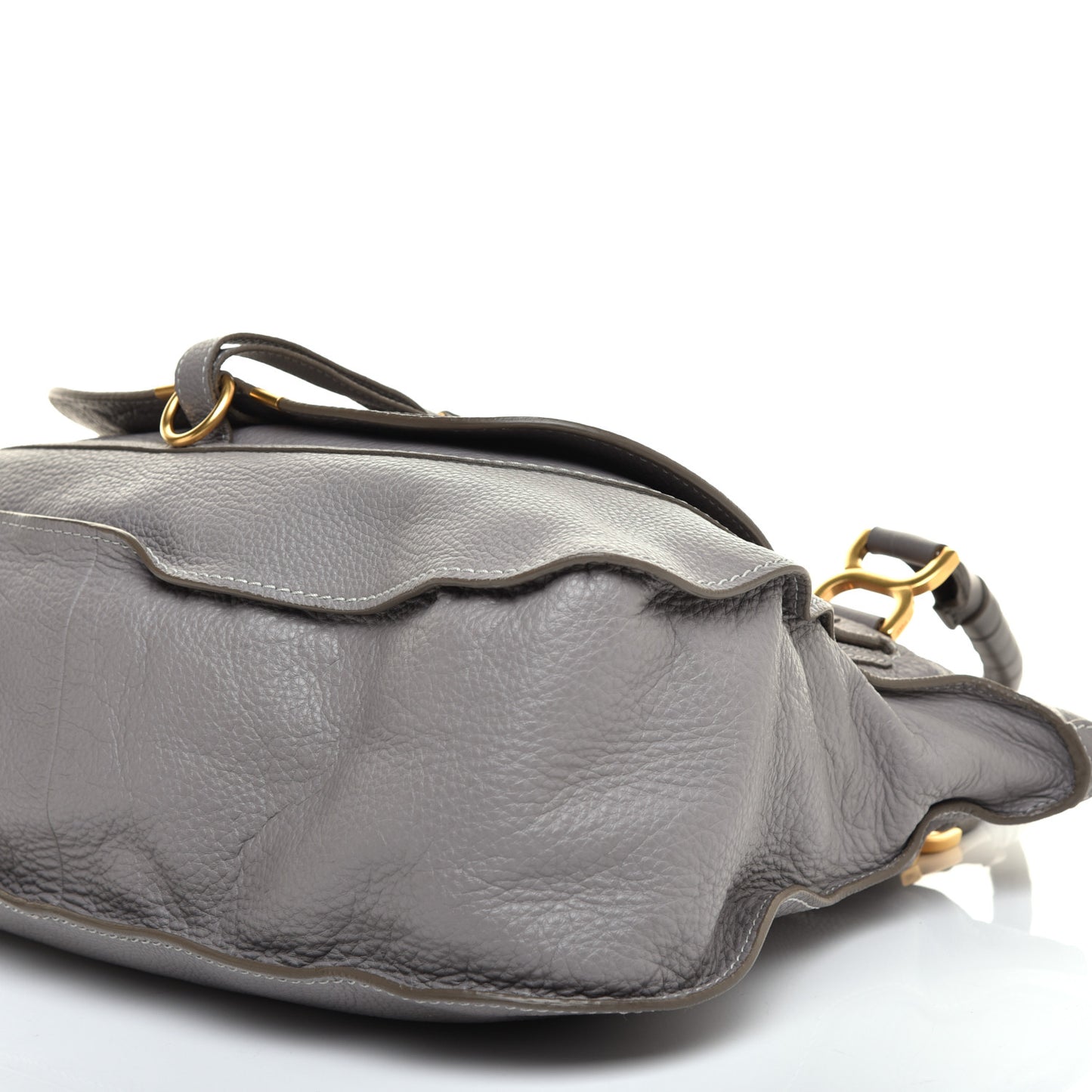 Calfskin Large Marcie Satchel Cashmere Grey
