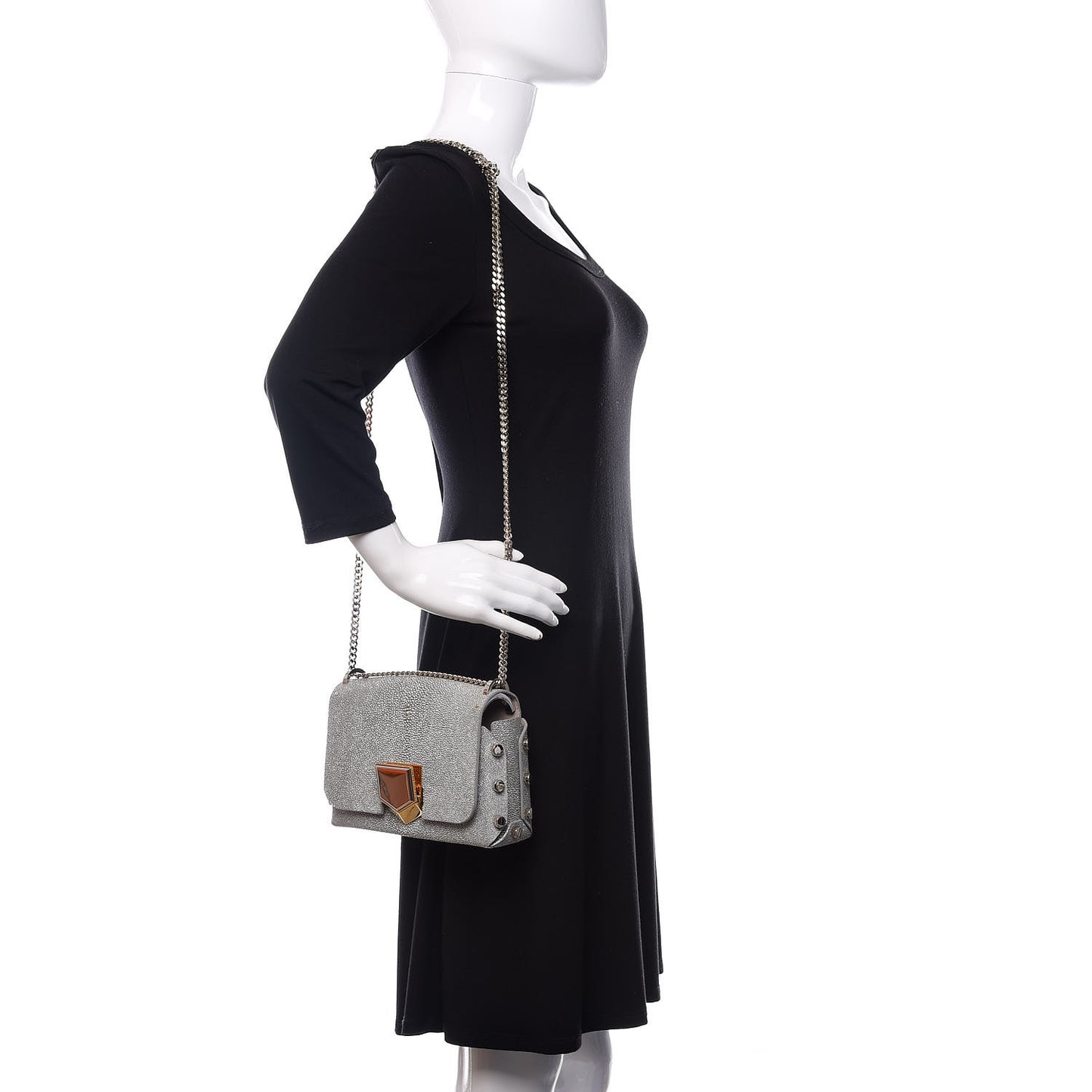 Stingray Petite Lockett Shoulder Bag Silver