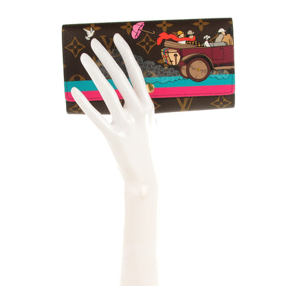 Louis Vuitton Monogram 2015 Christmas Animation Sarah Wallet Hibiscus 2 of 7