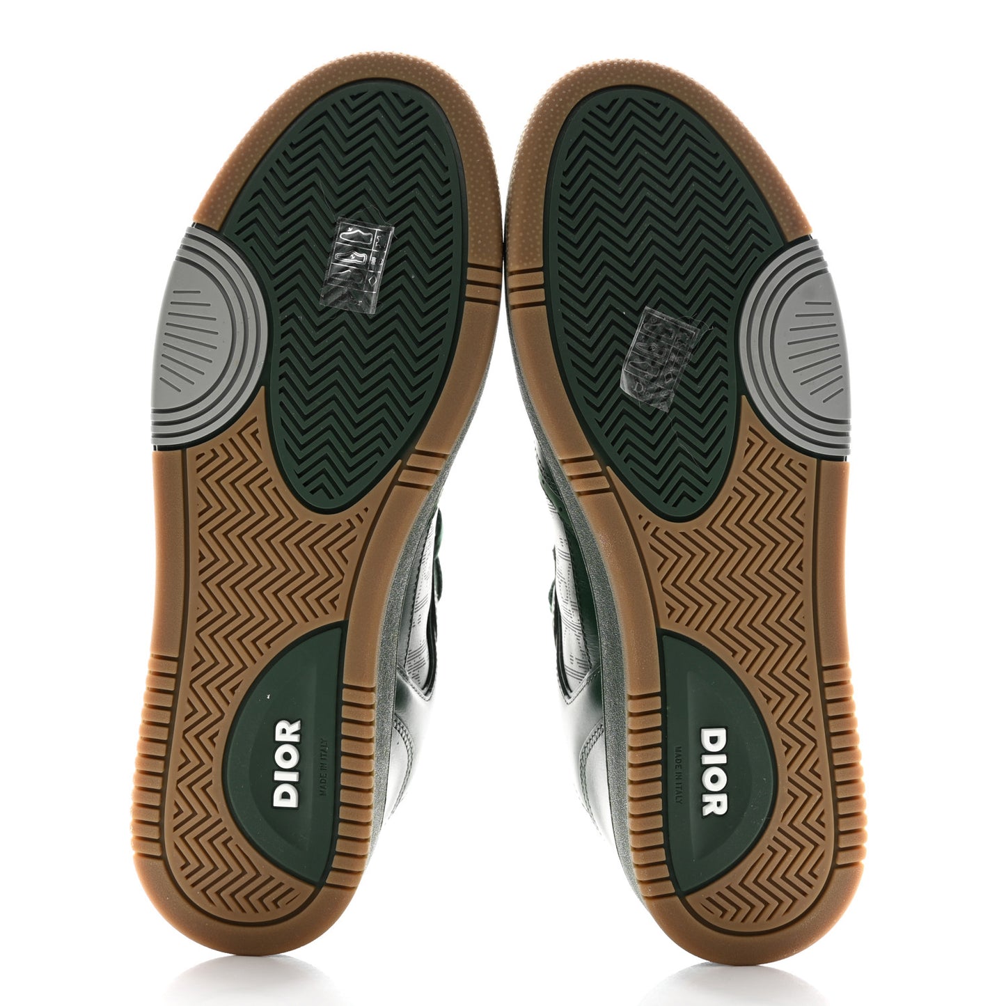 Smooth Calfskin Oblique Galaxy Mens B27 Low Top Sneakers 45 Green Beige