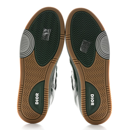 Christian Dior Smooth Calfskin Oblique Galaxy Mens B27 Low Top Sneakers 45 Green Beige 6 of 12