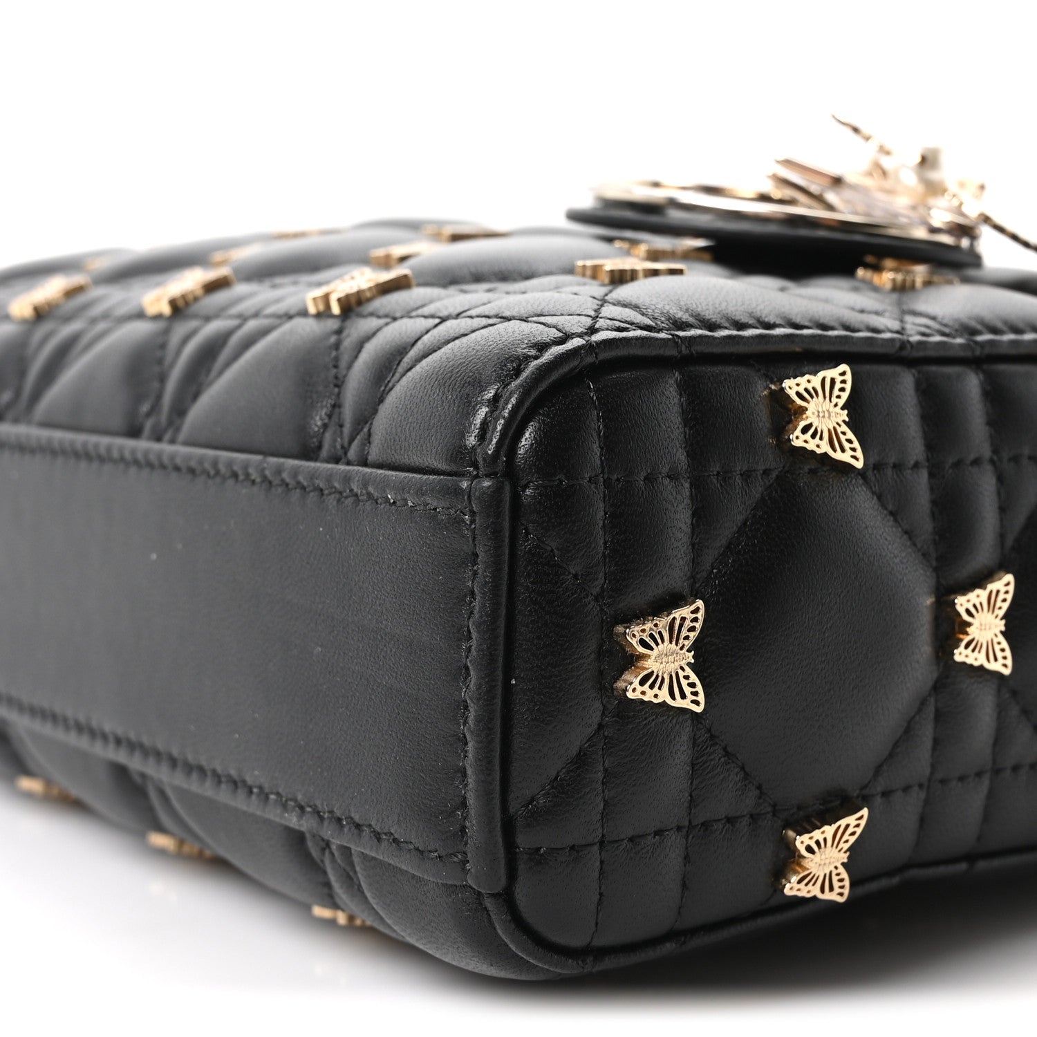 Christian Dior Lambskin Butterfly Cannage Lady D-Joy Black 10 of 10