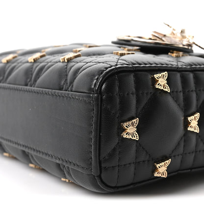 Christian Dior Lambskin Butterfly Cannage Lady D-Joy Black 10 of 10