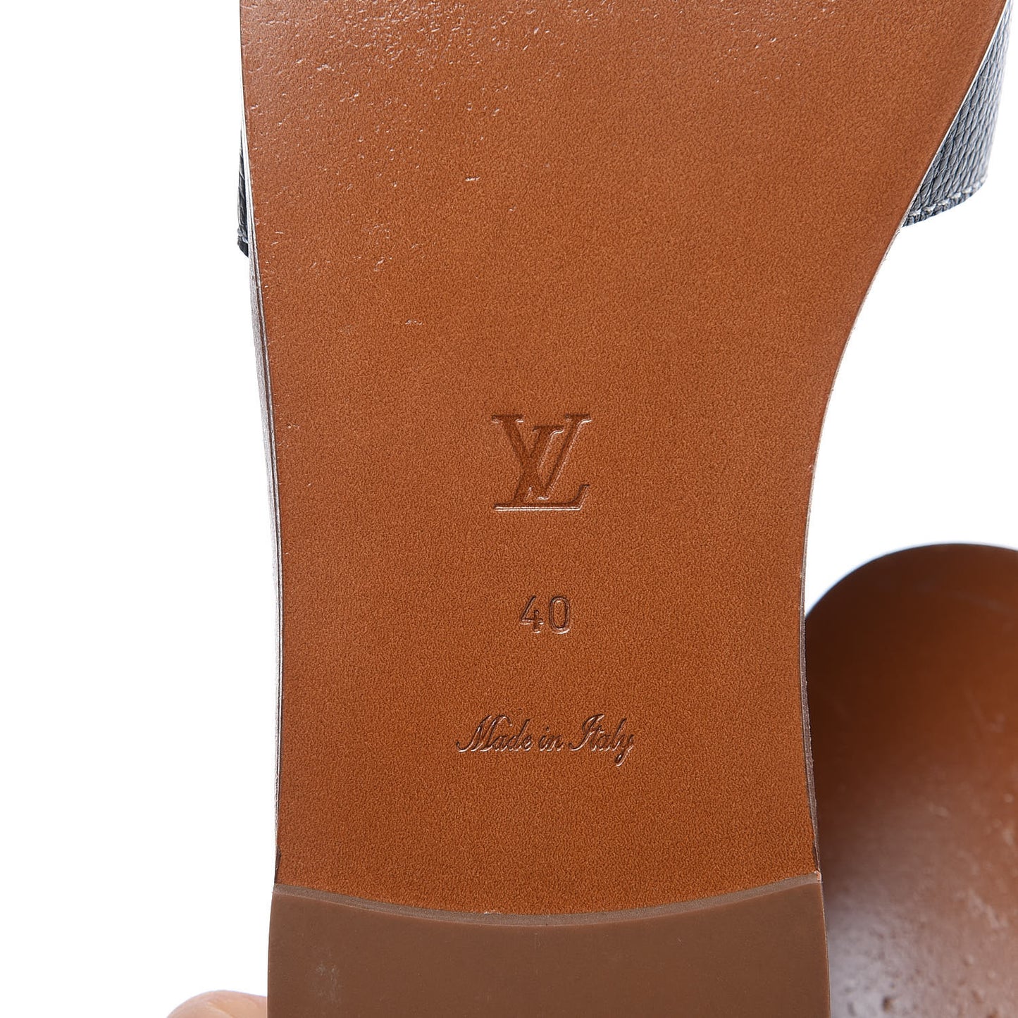 Calfskin Lockit Flat Sandals 40 Black