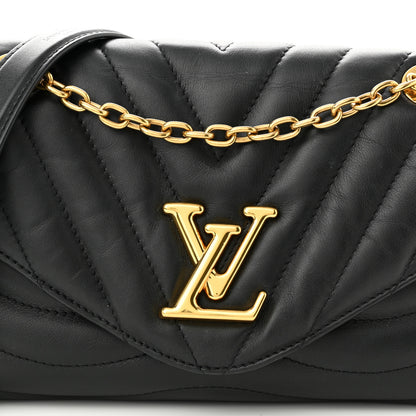 Louis Vuitton Calfskin LV New Wave Chain Bag Black 7 of 9