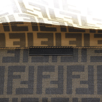 Fendi Mesh Glazed Fabric FF 1974 Tote Tobacco 11 of 11