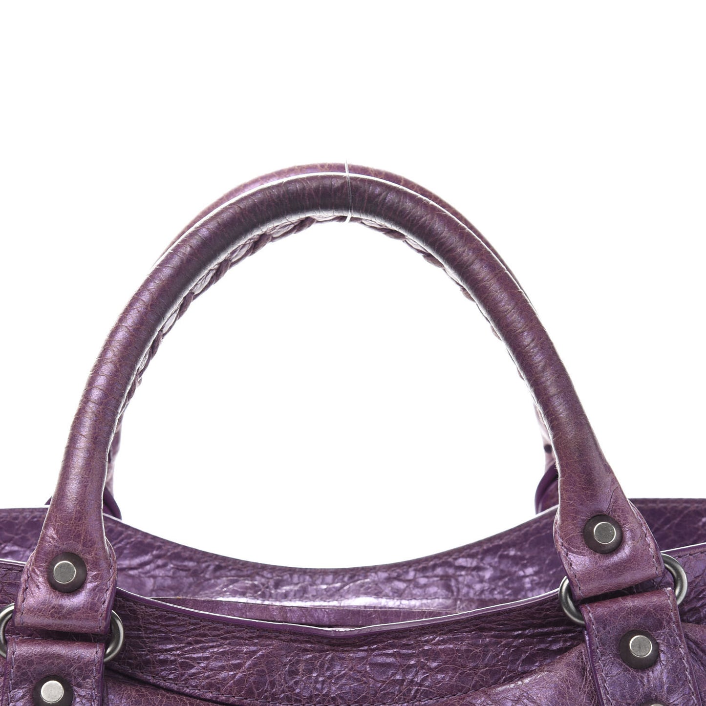 Agneau Classic Hardware City Metallic Purple