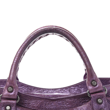 Balenciaga Agneau Classic Hardware City Metallic Purple 14 of 16