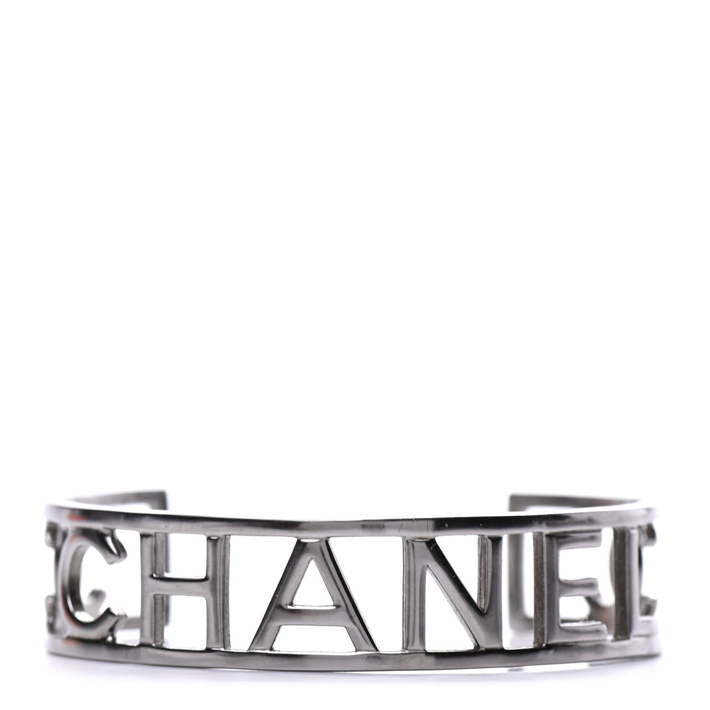 Metal Logo Cuff Silver