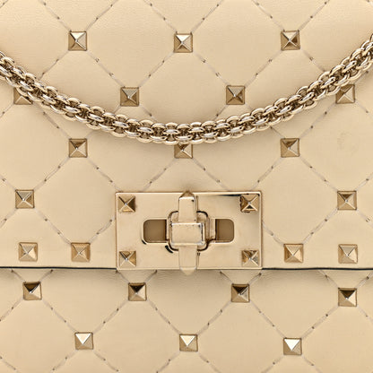 Valentino Garavani Nappa Rockstud Spike Wallet on Chain Light Ivory 7 of 12