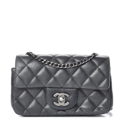 Chanel Lambskin Quilted Extra Mini Rectangular Flap Black 1 of 21