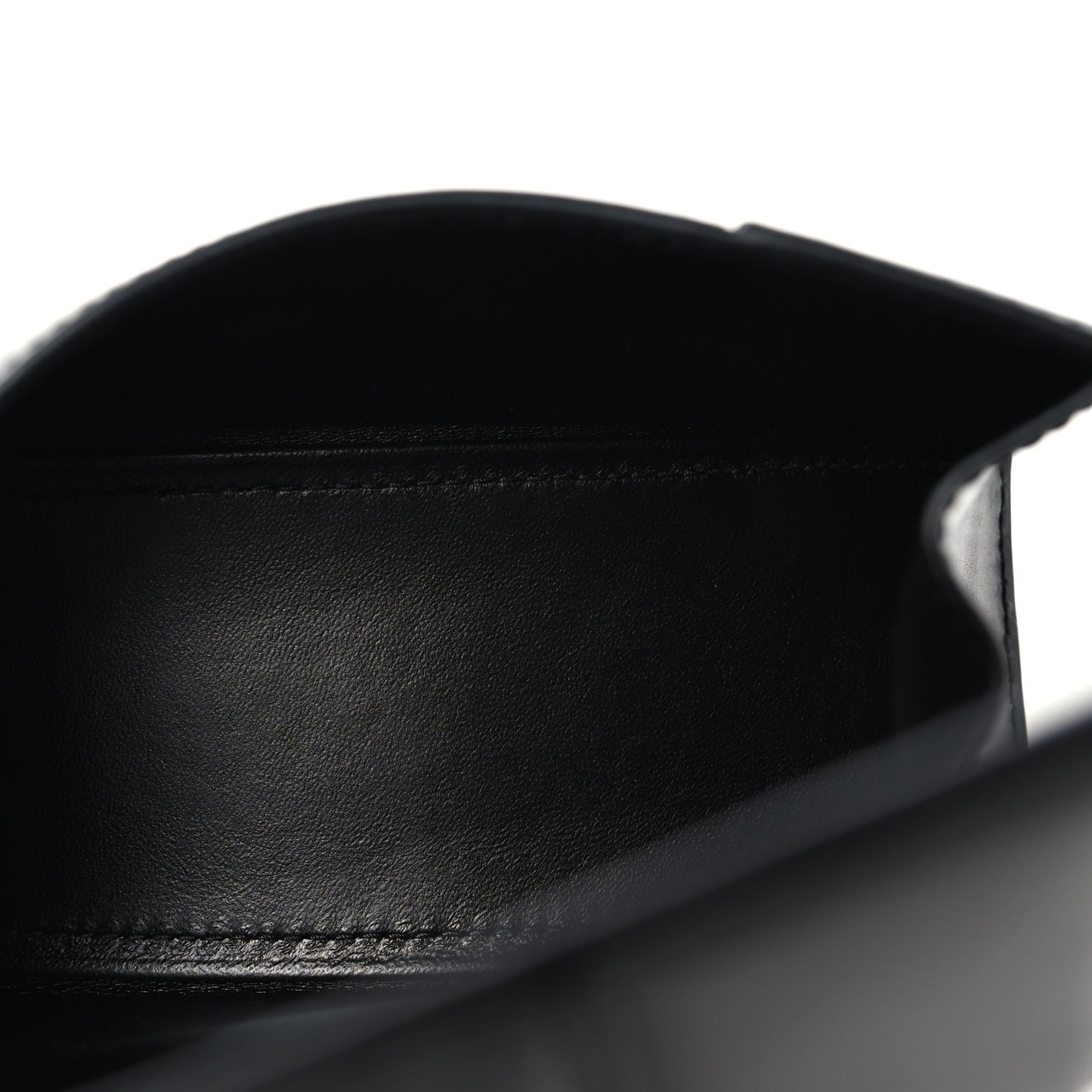 Shiny Box Calfskin Hourglass Top Handle Bag XS Black